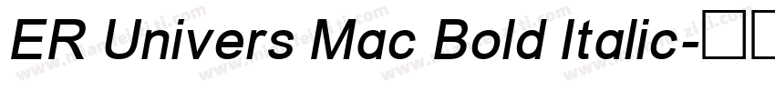 ER Univers Mac Bold Italic字体转换